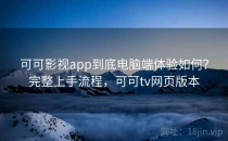 可可影视app到底电脑端体验如何？完整上手流程，可可tv网页版本
