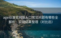 age动漫官网版入口常见问题有哪些全解析：实测结果整理（对比后）
