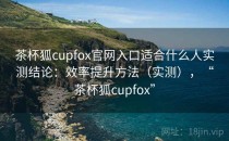 茶杯狐cupfox官网入口适合什么人实测结论：效率提升方法（实测），“茶杯狐cupfox”