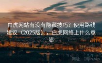 白虎网站有没有隐藏技巧？使用路线建议（2025版），白虎网络上什么意思
