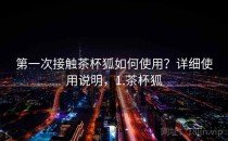 第一次接触茶杯狐如何使用？详细使用说明，1.茶杯狐