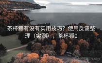 茶杯狐有没有实用技巧？使用反馈整理（实测），茶杯狐0