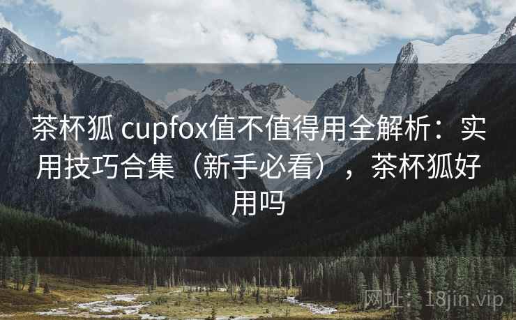 茶杯狐 cupfox值不值得用全解析：实用技巧合集（新手必看），茶杯狐好用吗  第1张