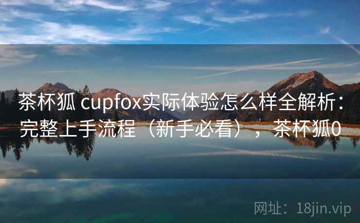 茶杯狐 cupfox实际体验怎么样全解析：完整上手流程（新手必看），茶杯狐0  第2张