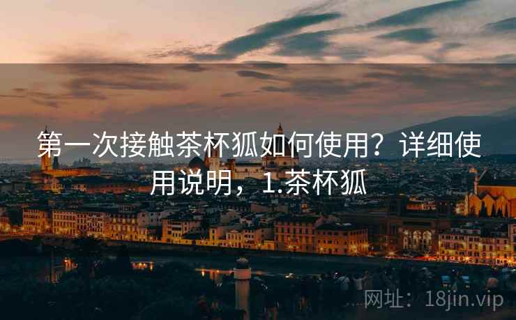第一次接触茶杯狐如何使用?详细使用说明,1.茶杯狐 第2张 第一次接触茶杯狐如何使用?详细使用说明,1.茶杯狐 第2张